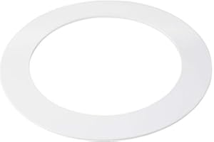 HARRRRD 5 Pack Gloss White Goof Trim Ring for 8" Inch Recessed Can Lighting Down Light, Outer Diameter 8.6 Inches, Inner Diameter 6.2 Inches