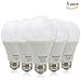 Bomcosy 12W A19 E26 LED Bulbs, 100W Incandescent Bulb Equivalent,Not Dimmable,1050 Luminous,6000K Daylight-5 Pack