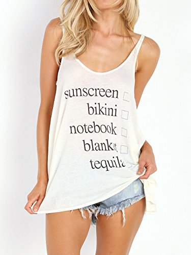 Wildfox Women's Weekend Trip Tank Top, Paisley White, X-Small