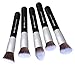 BS-MALL Makeup Brushes Premium 14 Pcs Synthetic Foundation Powder Concealers Eye Shadows Silver Black Makeup Brush Sets(Silver Black)