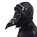 xcoser Plague Doctor Mask Props Halloween Steampunk Costume PU Leather Black