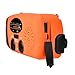iRonsnow Upgraded Version IS-088U+ Dynamo Solar Hand Crank Self Powered AM/FM/NOAA Weather Radio with LED Flashlight and 1000mAh Emergency Power Bank (Orange)