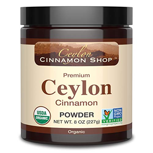 Organic Ceylon Cinnamon (100 Certified) Powder, 8 ounces by Ceylon