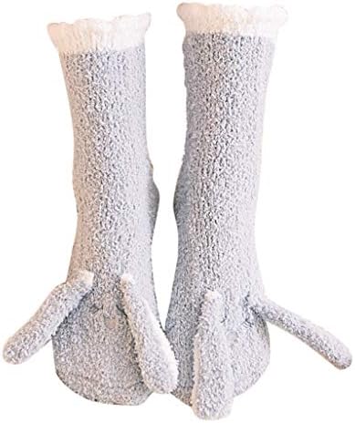 Cartoon Warm Sleep Socks For Women Towel Socks Floor Socks Coral Velvet Thickening