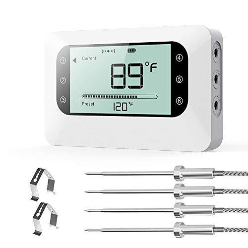 BFOUR Wireless Meat Grill Thermometer, Bluetooth Digital Meat