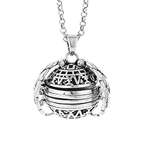 Ouniman Mermory Keeper Locket Necklace That Holds Pictures Round Photo Locket Pendant Charm Necklace Long Can Hold 4 Photos Best Gift for Mother