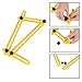 Aonesy Multi Angle Measuring Ruler, Template Measurement Tool for All Angles Shapes,Multi Functional Ruler Best for Craftsmen Handymen Builders Carpenter DIY(Yellow,2Pack)