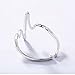 QIAMNI 925 Sterling Silver Heart Beat Electrocardiogram Wave Ring Christmas Women Girls Birthday Gift