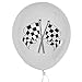 36 Count Race Car Latex Balloons Birthday Party Supplies Decorations Checkered Racing Cars Flag Theme Black & White 12 Inch by Gift Boutique