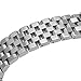 Hstrap Quick Release Solid Stainless Steel Watch Band Bracelet Strap 18mm/20mm/22mm/24mm Double Locking Clasp for Mens Women (20mm, Silver)