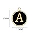 COZYLIFE Black Stretch Gothic Tattoo Henna Magic Choker Necklace with 26 Letter Pendant (A)