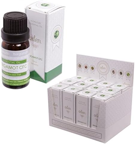 Puckator Eden Bergamot Scented Natural Essential Oil 10ml Oils for Diffusers Home Diffuser - Home Winter Essentials - Bedroom Accessories - Aromatherapy Diffuser Gifts - Room Fragrance Aromatic Oil
