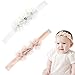 Asufegucd Baby Toddler Elastic Chiffon Flower Headbands Princess Girls Hand Sewing Beads Flower Headwear Nylon (QJ318)