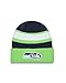 New Era NFL Seattle Seahawks Rib Start Cuff Beanie, One Size, Green