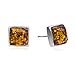 Ian and Valeri Co. Amber Sterling Silver Perfect Square Stud Earrings