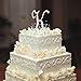 Sparkly Rhinestones Letter K Cake Topper, Birthday Wedding Anniversary Silver Initial K