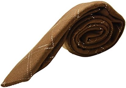 Camel Checkered Wool Youth Tie