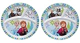 2-Pack Zak Designs Toddler Plate 3-Section 8
