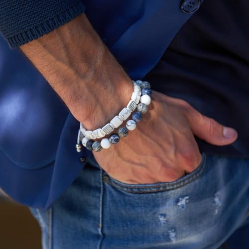 ARABIAN LEOPARD Gemstone Bracelet for Men, Bracelet for Men with Leopard Head Bead, Adjustable Beaded Bracelet, Gift For Men, Gemstone Adjustable Bracelets for Men