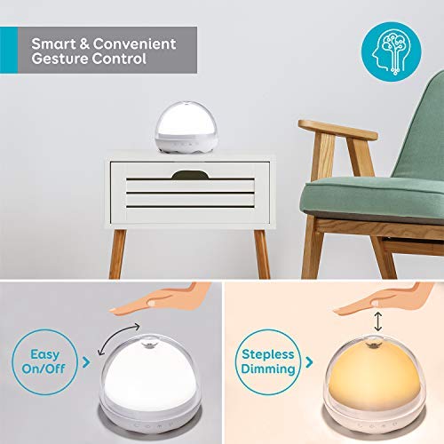 MoKo Smart Table Light, Hand Gesture Control Bedroom Nightstand Ambient