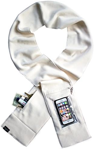 Peepsnake Phone Scarf, Touchscreen Pocket, Back Camera Window, Creme, iPhone