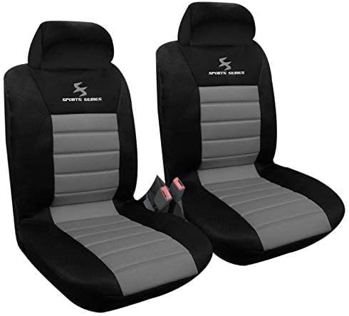 WOLTU Car Van Seat Covers Front Pair black Universal for Cars Vans Car Seat Protector