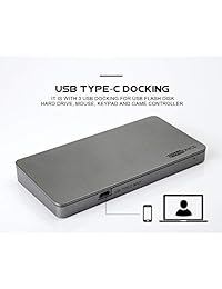 Framonics   Adaptador USB tipo C HDMI para hub (conector USB C a HDMI 4K, 3 puertos USB 3.0 con...