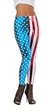 Rubie's Costume Women's Marvel Universe Captain America Adult Metallic Leggings
