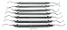 Dental Gracey Curettes Periodontal 1/2-13/14 Hollow Handle Double Ended Instruments 7 Piece Set