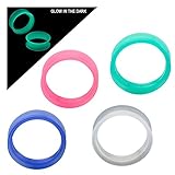 Super Thin Walled Glow-in-the-dark Silicone Double Flared Tunnels - Sold As a Pair - Choose From 4 Colors in 3 Sizes Available