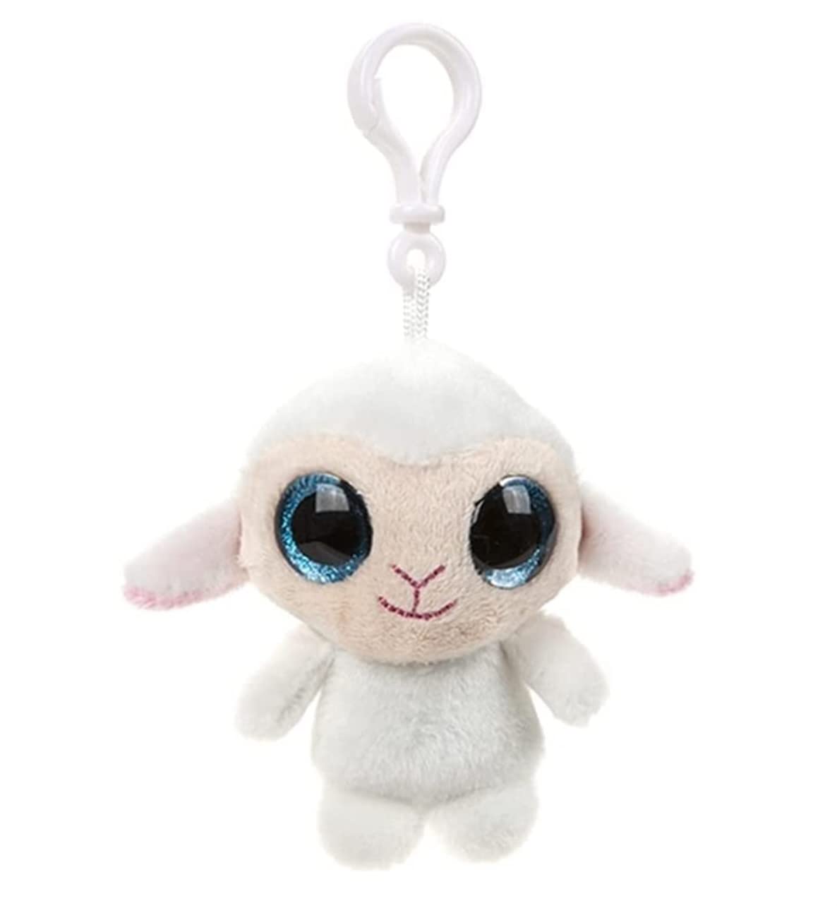 Katy Craig Soft Cute Toy Sheep Lamb with Sparkly Eyes Miniature Clip-On Teddy - 4.3inch (11cm)