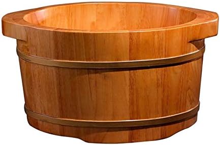 CHY Household Foot Tub, Cypress Wood Foot Bucket For Foot Bath, Spa, Sauna, Soak,foot Bath Wooden Bucket Foot Spa (Color : Wood color)