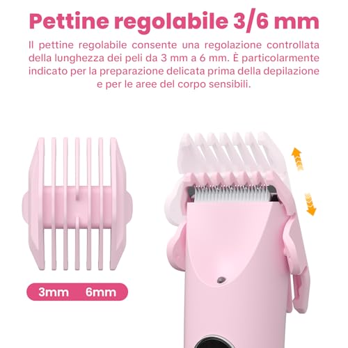 Women's 2 in 1 Electric Shaver, Dual Head with Type-C Charging, IPX7 Waterproof, Women's Body Shaver for Legs, Armpits and Bikini Area, Wet and Dry Use | 2 in 1 Women's Shaver with Dual Head, IPX7 Waterproof and USB Charging, for Bikini Area, Armpits, Legs and Body