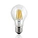 Lucero LED Filament Healthy Edison Light Bulb - Dimmable Warm White 6W - 60W Equivalent UL Listed A19 E26/27 Base 2700K