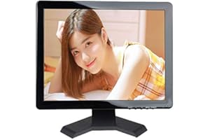 EVERSECU 17" Inch CCTV Monitor HD 12801024 Portable Display TFT LCD Color Video Monitor with BNC HDMI VGA AV Input for FPV DVR CCTV Cam Car Monitor PC Computer Monitor Home Office Surveillance System