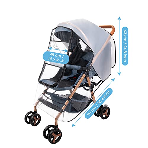 Nasjac Stroller Rain Cover Universal, Baby Stroller Rain Cover for