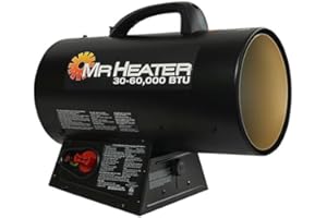 Mr. Heater MH60QFAV 60,000 BTU Portable Propane Forced Air Heater, 19.75 x 11.50 inches, black