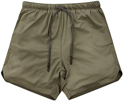 army green running shorts