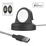 Mangotek Apple Watch Charger Cable iWatch Stand, 2 in 1 Magnetic Charger Module with Nylon Braided Cable for Apple Watch Series 4, 3, 2, 1, 38mm/42mm/40mm/44mm iWatch, Apple MFi Certified, 4 Feet