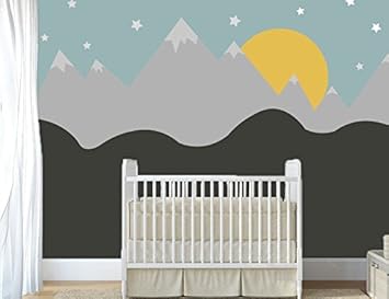 mountain nursery wall decal
