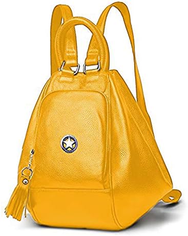 Deal Especial multiple use yellow casual backpack shoulder bag with USB Charging Point and Music AUX Extension