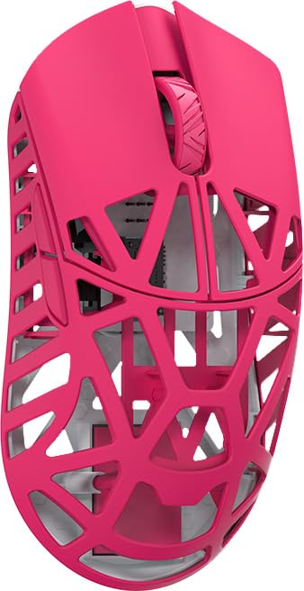 SMACKAPE WLMOUSE Beast X Pro Ultra-Light 39g Magnesium Gaming Mouse, PAW3950 HS Sensor, 8K Polling Rate, 30000 DPI,OM & TTC Switches, Customizable Side Panels.(Neon Rose(TTC Switch-Side Slits))