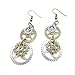 Zittop Well New Steampunk Earrings Antique Bronze Gears Jewelry Gorgeous Silver Plated