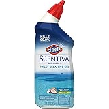 Clorox Scentiva Manual Toilet Bowl Cleaner - Disinfecting Cleaning Gel - Pacific Breeze & Coconut - 24 Ounce, 6 Bottles/Case (31788)
