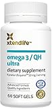 Xtendlife Omega 3 QH Fish Oil. New Zealand Fish Oil with CoQ10 Ubiquinol for people over 40 (60 Gluten Free Softgels)