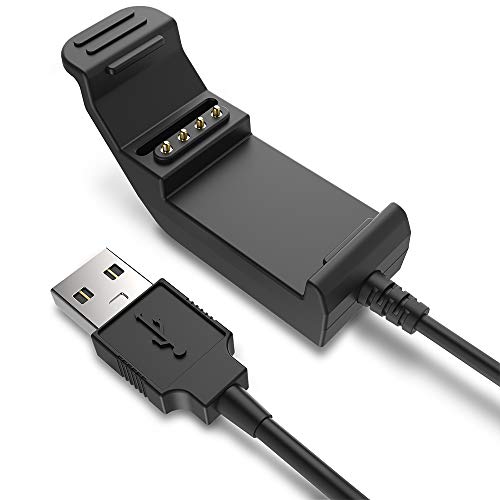 TUSITA Charger for Garmin Edge 20 / Edge 25 GPS - USB Charging Cable Clip Cradle 100cm - Bike Computer Accessories