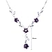 Glamorousky Elegant Rose Necklace with Purple Austrian Element Crystals