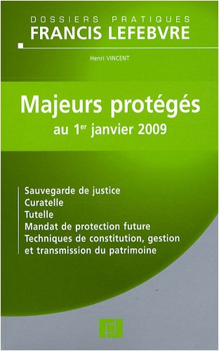 Majeurs protégés, au 1er janvier 2009