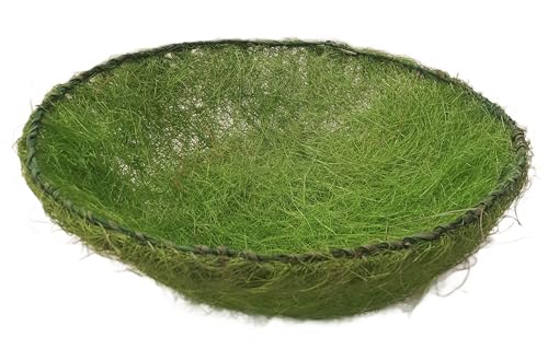 Cestino Decorativo in Paglia Verde d. 28 cm