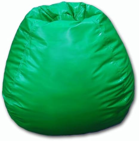 Jumbo Vinyl Bean Bag Chair in Green Furniture & Decor